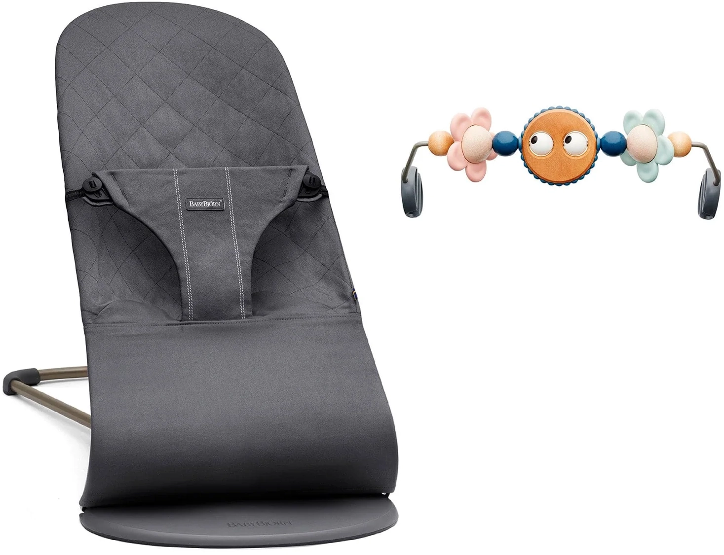 Babybjörn | Bouncer met Speelboog | Googly Eyes | Pastel